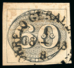 Stamp of Brazil » 1843 Bull's Eyes 1843 Bull's Eyes 60r used first day of issue