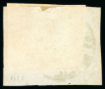 Stamp of Brazil » 1843 Bull's Eyes Corte: 1843 Bull's Eyes 60r used on piece with full cancel
