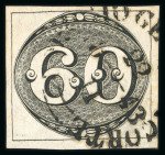 Stamp of Brazil » 1843 Bull's Eyes 1843 Bull's Eyes 60r early impression used large part ds