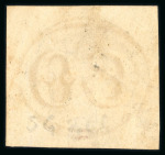 Stamp of Brazil » 1843 Bull's Eyes Granja: 1843 Bull's Eyes 60r black used large part handstamp