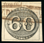 Stamp of Brazil » 1843 Bull's Eyes Itabira: 1843 Bull's Eyes 60r black hs and manuscript cancels