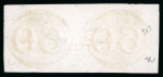 Stamp of Brazil » 1843 Bull's Eyes 1843 Bull's Eyes 60r horizontal pair with complete hs