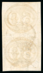 Stamp of Brazil » 1843 Bull's Eyes Porto Allegre, Sul (RS): 1843 Bull's Eyes 60r black vertical pair fine used