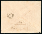 Stamp of Egypt » Austrian Post Offices 1867 3kr. light brown, neatly tied by small oval TRIESTE/13.8 ds on printed envelope from 'S.VENTURA & C./SPEDITORI/TRIESTE' and addressed to Alexandria, Egypte, showing Austrian Office ALEXANDRIEN/14/8 arrival bs, cvr f