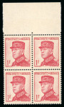 Stamp of Colonies françaises » Monaco 1937-1939, Prince louis II, bloc de 4 Y&T n°163a **,