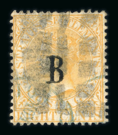 Stamp of British P.O. in Siam (Bangkok) U.S. Legation Cachets: Specialised group of 4 stamps