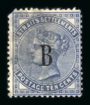 Stamp of British P.O. in Siam (Bangkok) U.S. Legation Cachets: Specialised group of 4 stamps