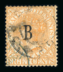 Stamp of British P.O. in Siam (Bangkok) U.S. Legation Cachets: Specialised group of 4 stamps