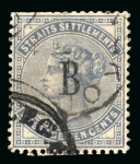 Stamp of British P.O. in Siam (Bangkok) U.S. Legation Cachets: Specialised group of 4 stamps