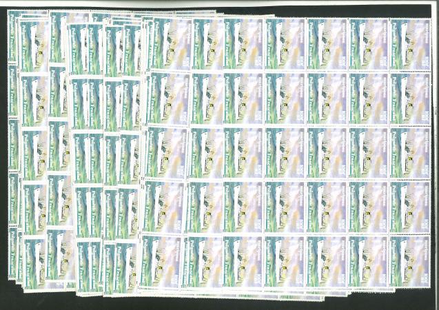 Stamp of Colonies françaises » Polynésie 1978, bâteau Mariposa Y&T n° 127 lot de 50 panneaux de 2