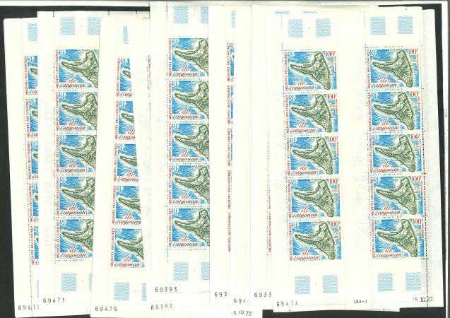 Stamp of Colonies françaises » Comores 1972, poste aérienne Y&T n° 40 vingt feuilles entières