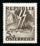 Stamp of Austria » 2nd. Republic 1946, UNVERAUSGABT 'Blitz Totenkopf', beide Werte