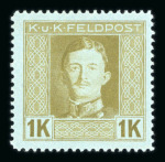 Stamp of Austria » Field Post - General Issues 1918, UNVERAUSGABTE König Karl 1., sog. 'Feldpost IV'