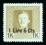 Stamp of Austria » Field Post Italy 1918, UNVERAUSGABTE König Karl 1., mit Aufdruck in italienischer Währung