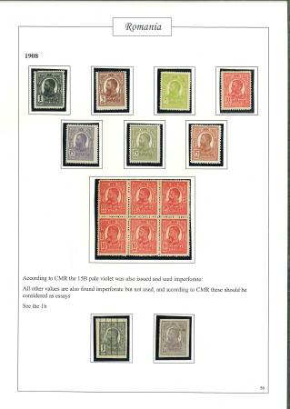 Stamp of Romania » Collections, Lots etc. 1908-23 specialised collection on pages