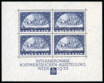Stamp of Austria » 1st. Republic 1933, WIPA-Block, postfrisch **