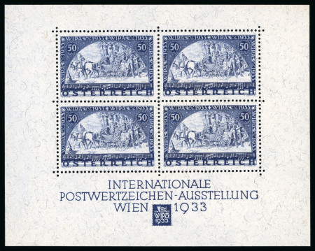 Stamp of Austria » 1st. Republic 1933, WIPA-Block, postfrisch **