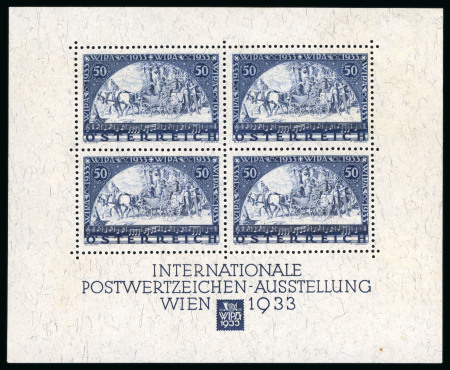 Stamp of Austria » 1st. Republic 1933, WIPA-Block, ungebraucht *