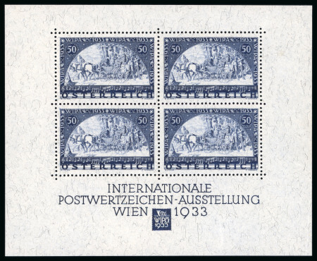 Stamp of Austria » 1st. Republic 1933, WIPA-Block, postfrisch **