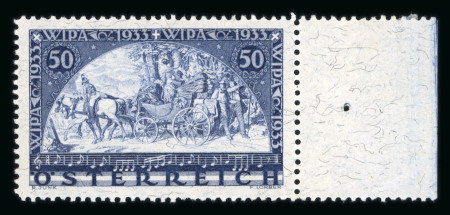 Stamp of Austria » 1st. Republic 1933, 50g+50g WIPA Granitpapier