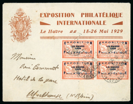 Stamp of France » Émissions à partir de 1900 1929, Exposition du Havre Y&T n°257A en bloc de 4 timbres