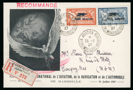 Stamp of France » Poste Aérienne 1927, Merson surchargé poste aérienne Y&T n°1 et 2