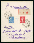 Stamp of France » Blocs et Feuillets 1927, Bloc-feuillet Y&T n°2 sur lettre recommandée