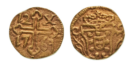 Stamp of Coins » Ancients and Miscellaneous Portuguese India, Goa, 1769, D. José (1750-1777), 12 xerafins, AV 6.21 g.