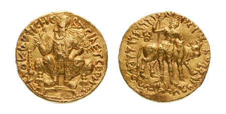 Stamp of Coins » Kushan Kushanas, Vima Kadphises, c. 113-127 AD, AV double dinar, 15.92 g., Siva