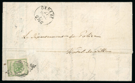 Stamp of Switzerland / Schweiz » Kantonalmarken » Genf 1849, Genfer Ganzsachenausschnitt