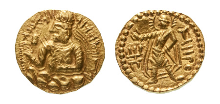 Stamp of Coins » Kushan Kushanas, Huvishka, c. 151-192, AV dinar, 7.95 g. Miro