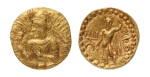 Stamp of Coins » Kushan Kushanas, Huvishka, c. 151-192, AV dinar, 7.95 g. Oesho