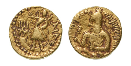 Stamp of Coins » Kushan Kushanas, Huvishka, c. 151-192, AV dinar, 7.84 g. Mao