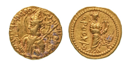 Stamp of Coins » Kushan Kushanas, Huvishka, c. 151-192, AV dinar, 7.91 g. Ardoksho