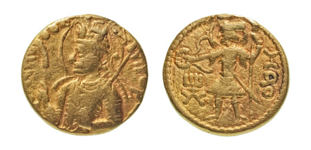 Stamp of Coins » Kushan Kushanas, Huvishka, c. 151-192, AV dinar, 7.59 g. Mao