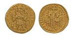 Stamp of Coins » Kushan Kushanas, Vasudeva I, c. 190-230, AV dinar, 7.97 g. Oesho Bull