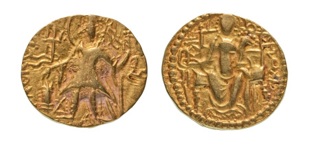 Stamp of Coins » Kushan Kushanas, Vasishka, c. 247-265, AV dinar, 7.75 g. Ardochsho