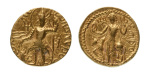 Stamp of Coins » Kushan Kushanas, Vasishka, c. 247-265, AV dinar, 7.88 g. Oesho Bull