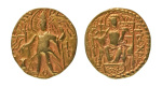 Stamp of Coins » Kushan Kushanas, Kanishka III, c. 267-270, AV dinar, 7.75 g. (20 mm). Ardoksho