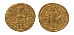 Stamp of Coins » Kushan Kushanas, Vasudeva II, c. 275-300, AV dinar, 7.75 g. Oesho Bull