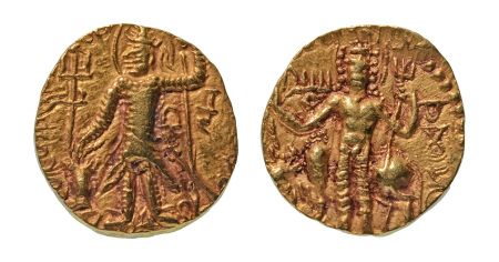 Stamp of Coins » Kushan Kushanas, Vasudeva II, c. 275-300, AV dinar, 7.86 g. Oesho Bull