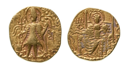 Stamp of Coins » Kushan Kushanas, Vasudeva II, c. 275-300, AV dinar, 7.70 g. (21 mm). Ardoksho