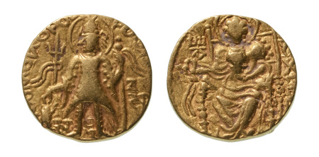 Stamp of Coins » Kushan Kushanas, Vasudeva II, c. 275-300, AV dinar, 7.68 g. Ardoksho