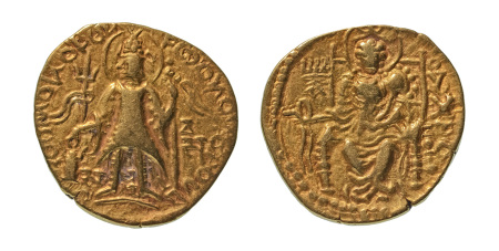 Stamp of Coins » Kushan Kushanas, Vasudeva II, c. 275-300, AV dinar, 7.47 g. Ardoksho