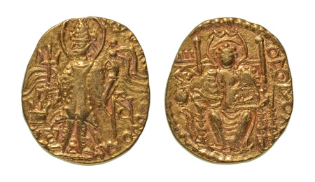 Stamp of Coins » Kushan Kushanas, Vasudeva II, c. 275-300, AV dinar, 7.77 g. Ardoksho