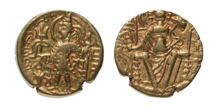 Stamp of Coins » Kushan Kushanas, Shaka, c. mid-4th century, AV dinar, 7.63 g. Ardoksho