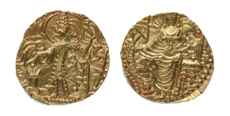 Stamp of Coins » Kushan Kushanas, Shaka, c. mid-4th century, AV dinar, 7.64 g. Ardoksho