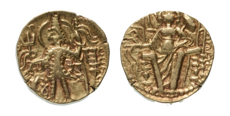 Stamp of Coins » Kushan Kushanas, Shaka, c. mid-4th century, AV dinar, 7.76 g. Ardoksho