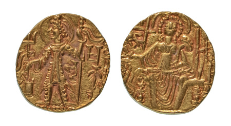 Stamp of Coins » Kushan Kushanas, Shaka, c. mid-4th century, AV dinar, 7.77 g. Ardoksho