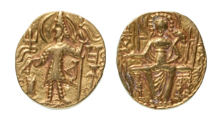 Stamp of Coins » Kushan Kushanas, Shaka, c. mid-4th century, AV dinar, 7.79 g. Ardoksho